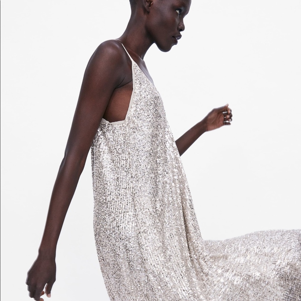 BLOGGERS FAV ZARA LIMITED EDITION SEQUINS DRESS - Picture 7 of 7